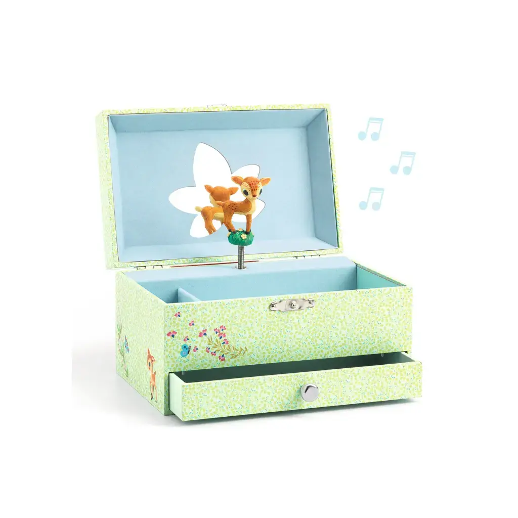 Caja de Música Cervatillo abierta-Djeco-Juguetería Mukkies.webp
