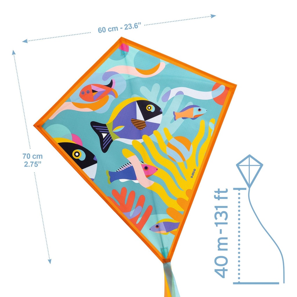 Medidas Cometa Ocean-Djeco-Juguetería Especializada Lanzarote