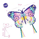 Medidas Cometa Maxi Butterfly-Djeco-Jugueteria Mukkies-Canarias.webp