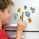 Niño con Animales de la Selva imantados de Moldea y Pinta-4M-Juguetería Educativa Mukkies.webp