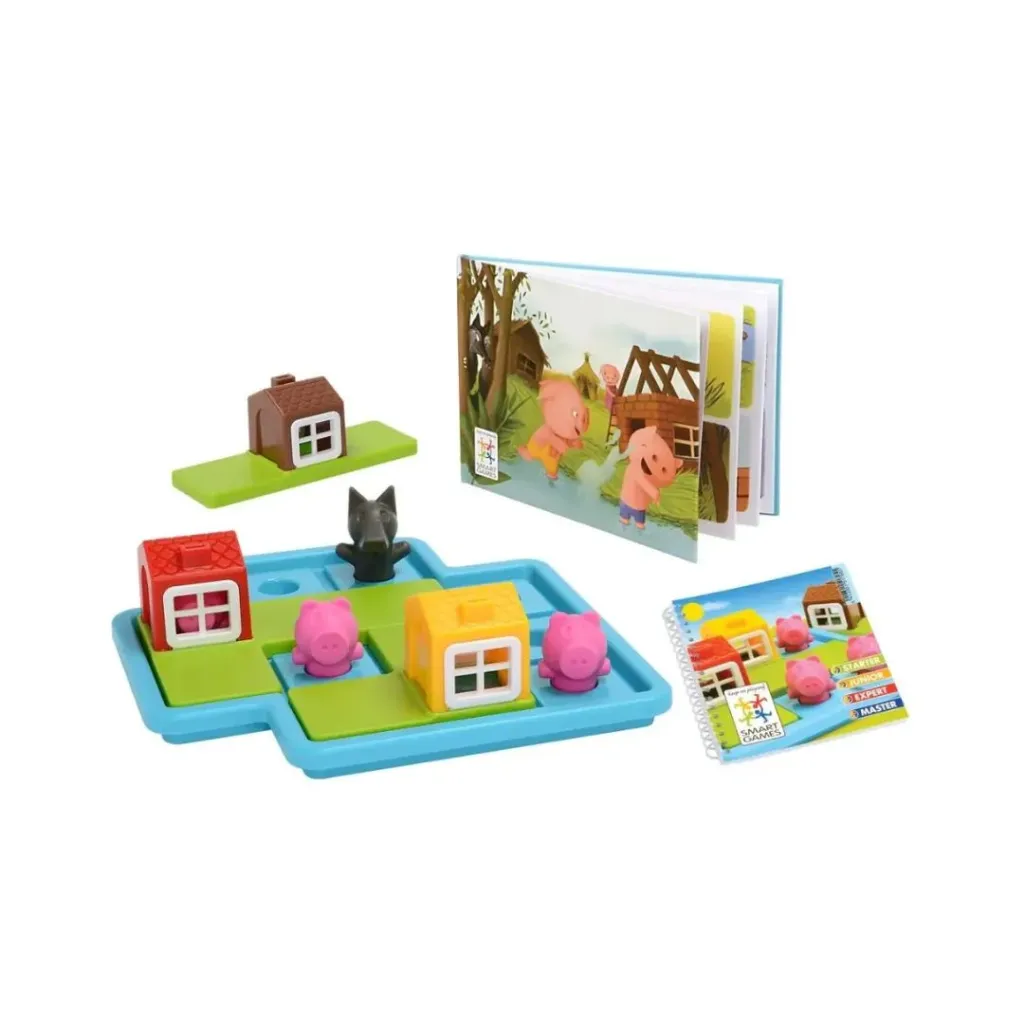 Juego de Logica-Los tres cerditos Delux con libro incluido-a partir de los 3 años.webp