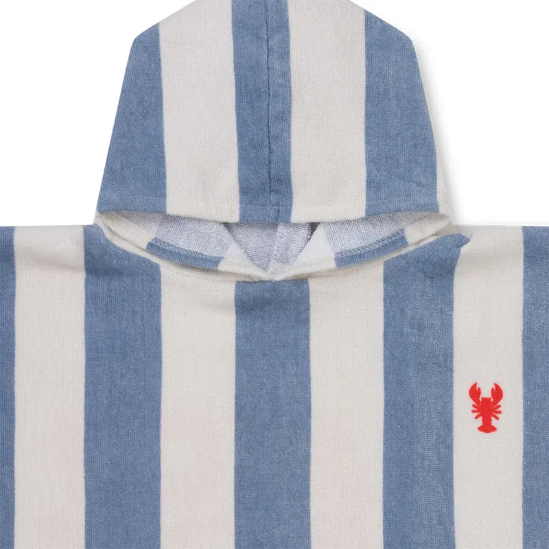 Detalle Poncho rallas azul y blanco Catch Of The Day-Swim Essentials.webp