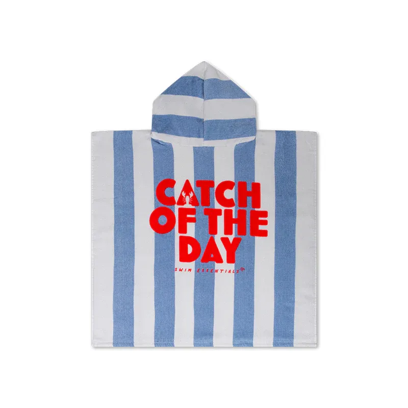 Espalda Poncho rallas azul y blanco Catch Of The Day-Swim Essentials.webp