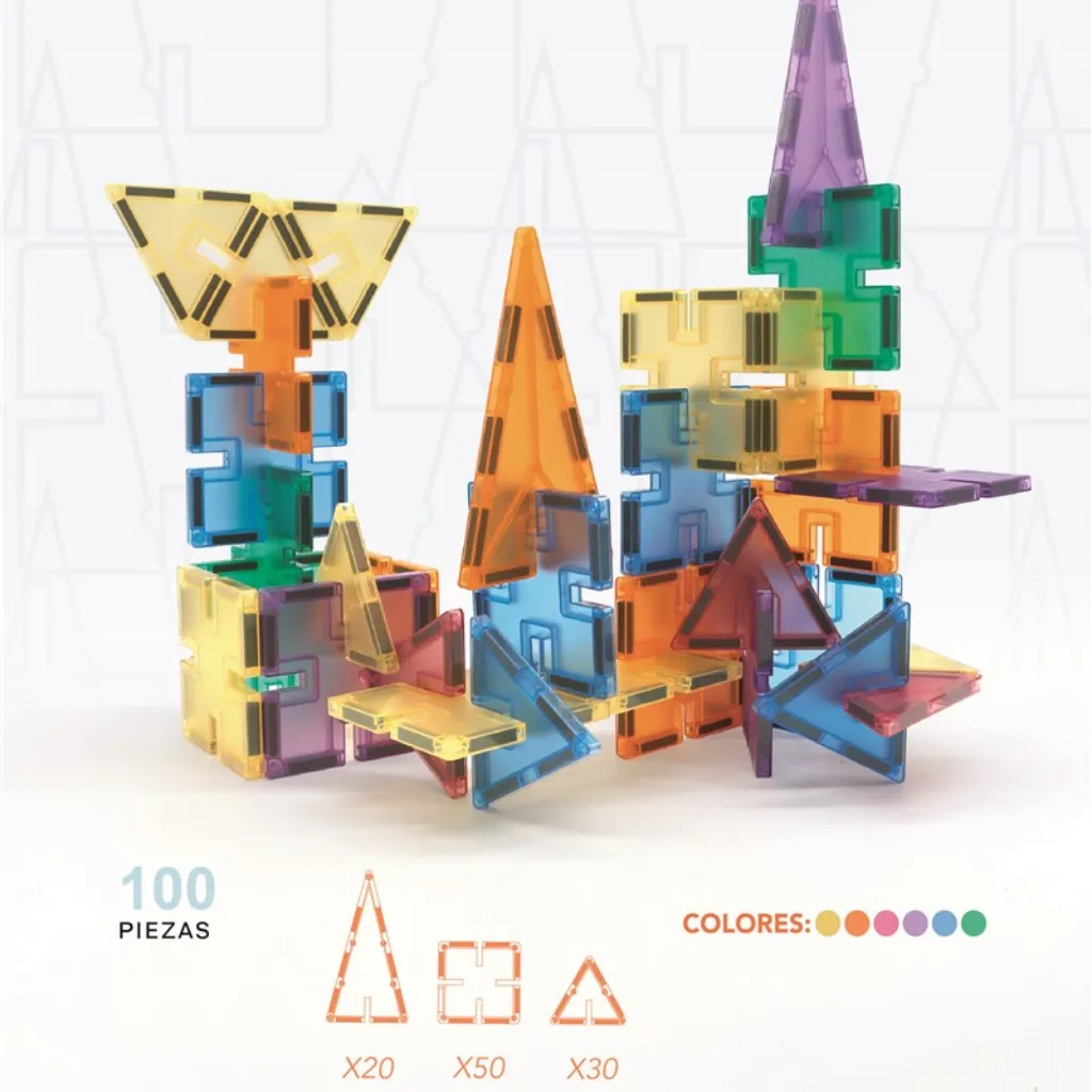 Componentes Nomic Clack + 100 piezas-NUEVO-piezas geométricas imantadas.webp