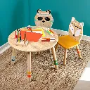 Mesa Infantil de madera Indianimals-Svoora-mobiliario para habitación infantil.webp