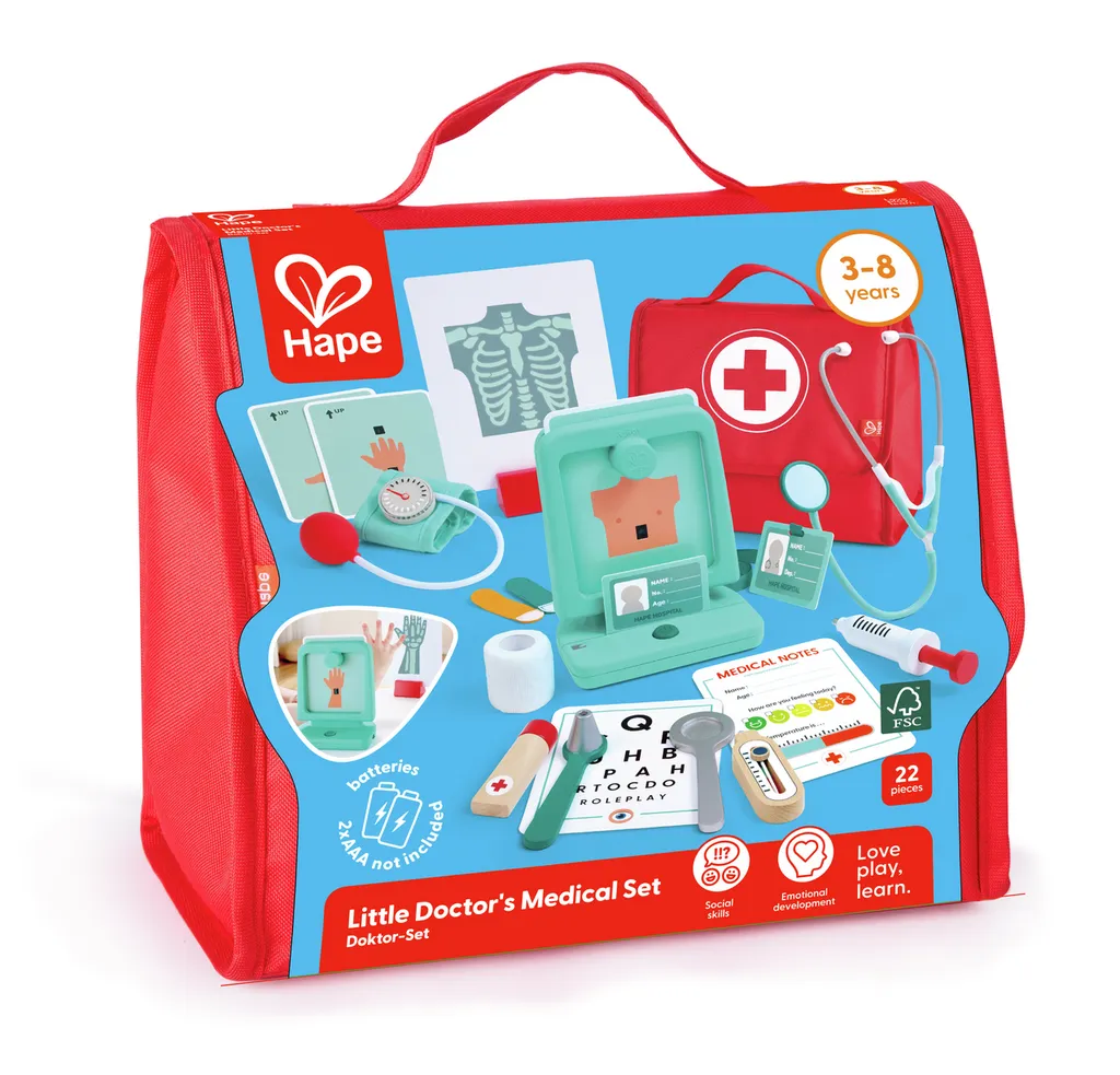 Maletín médico Hape-Tiempo de juego de calidad-disponible en Mukkies Lanzarote-3 a 6 años.webp
