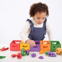 Tickit Conjunto 5 cajas madera frutas y verduras 