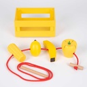 Tickit Conjunto 5 cajas madera frutas y verduras 