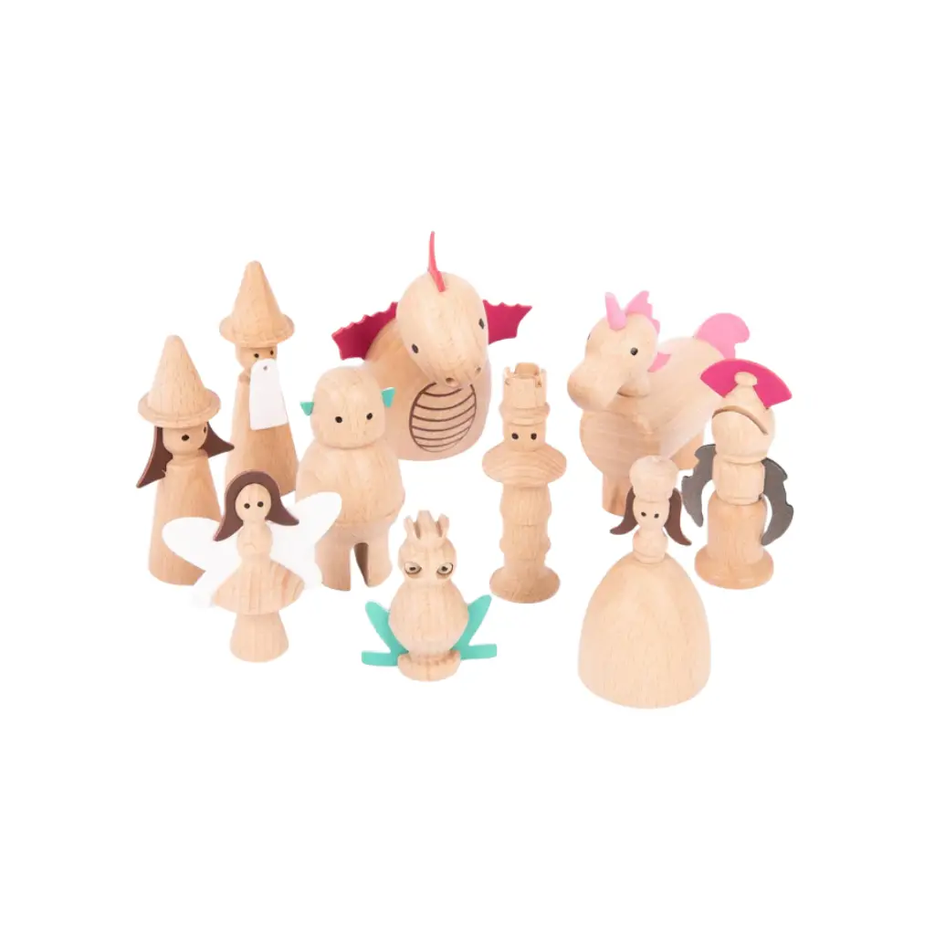 [63073496] Tickit Figuras encantadas de madera 10 u.