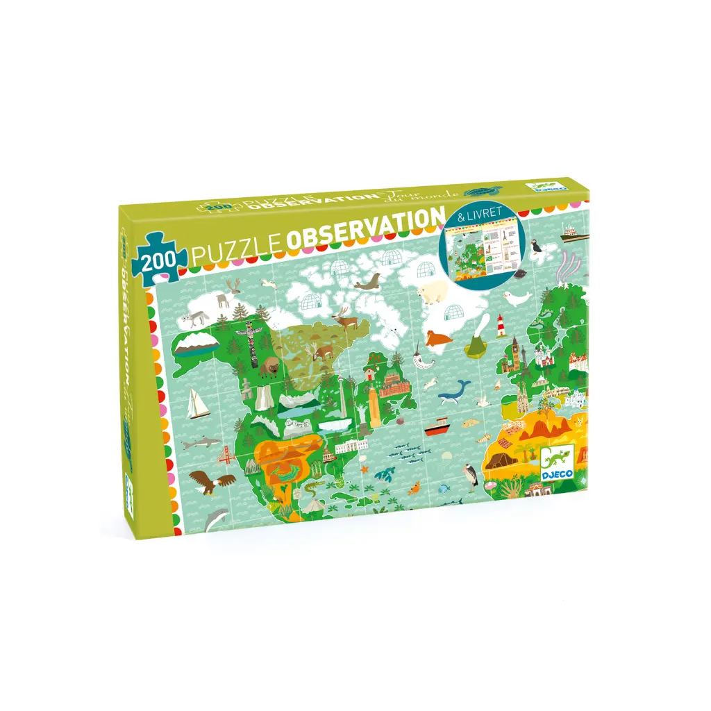 Puzzle Observación - Alrededor del mundo 200 pzas.