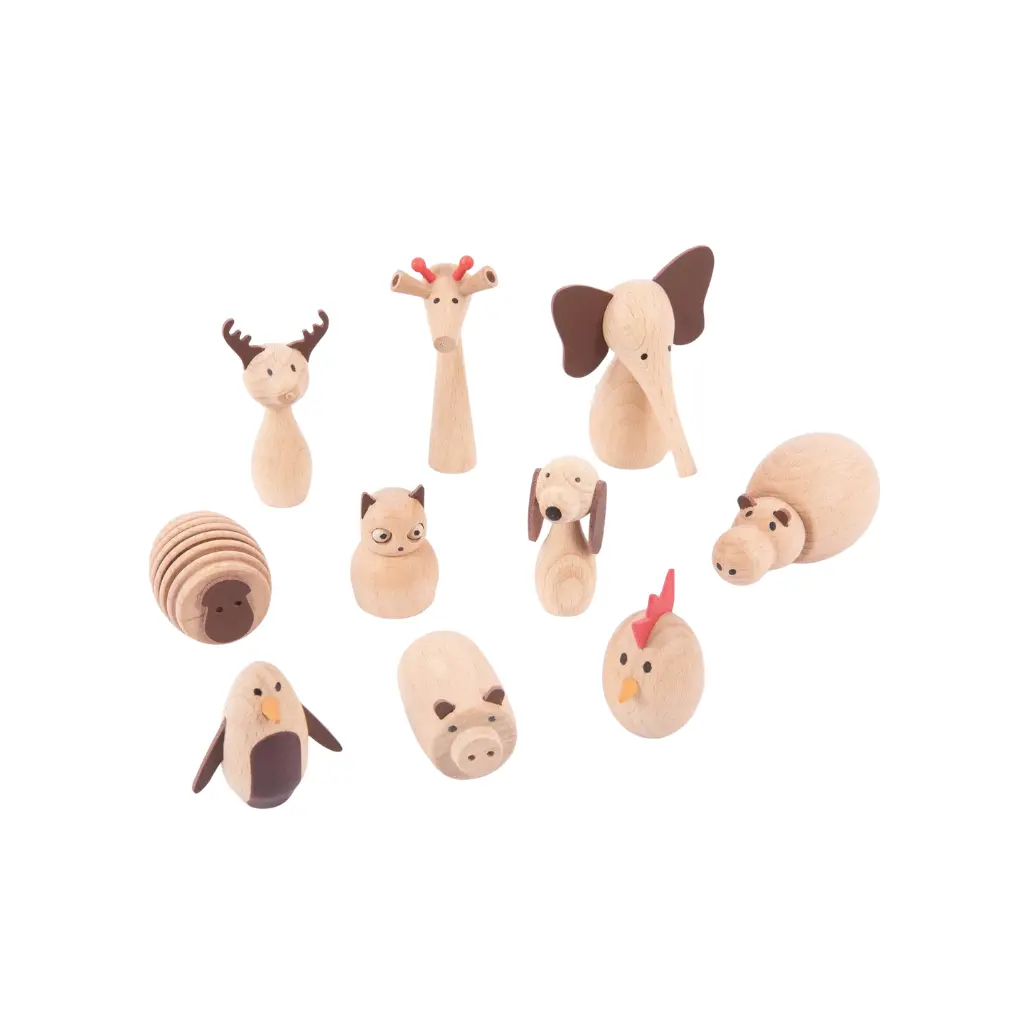 Tickit Animales de madera 10 pzas.