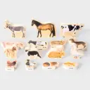 Tickit Conjunto 15 animales domésticos madera