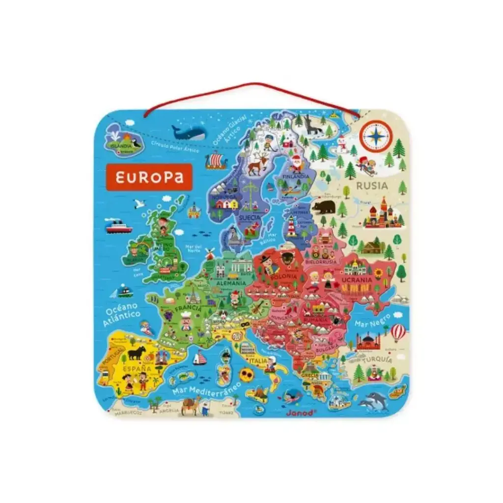 Mapa de Europa magnético