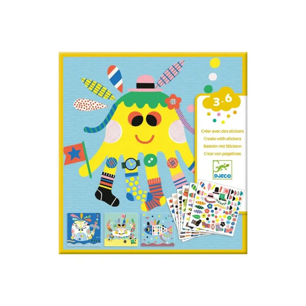 Crear con Pegatinas - Animales marinos