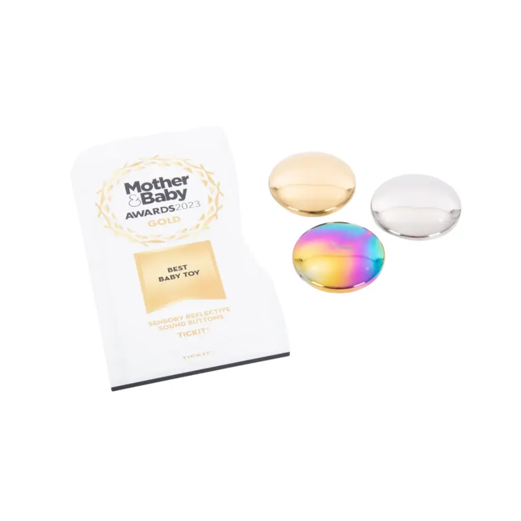 [63072257] Tickit Botones sensoriales reflectantes 65mm 3 u.