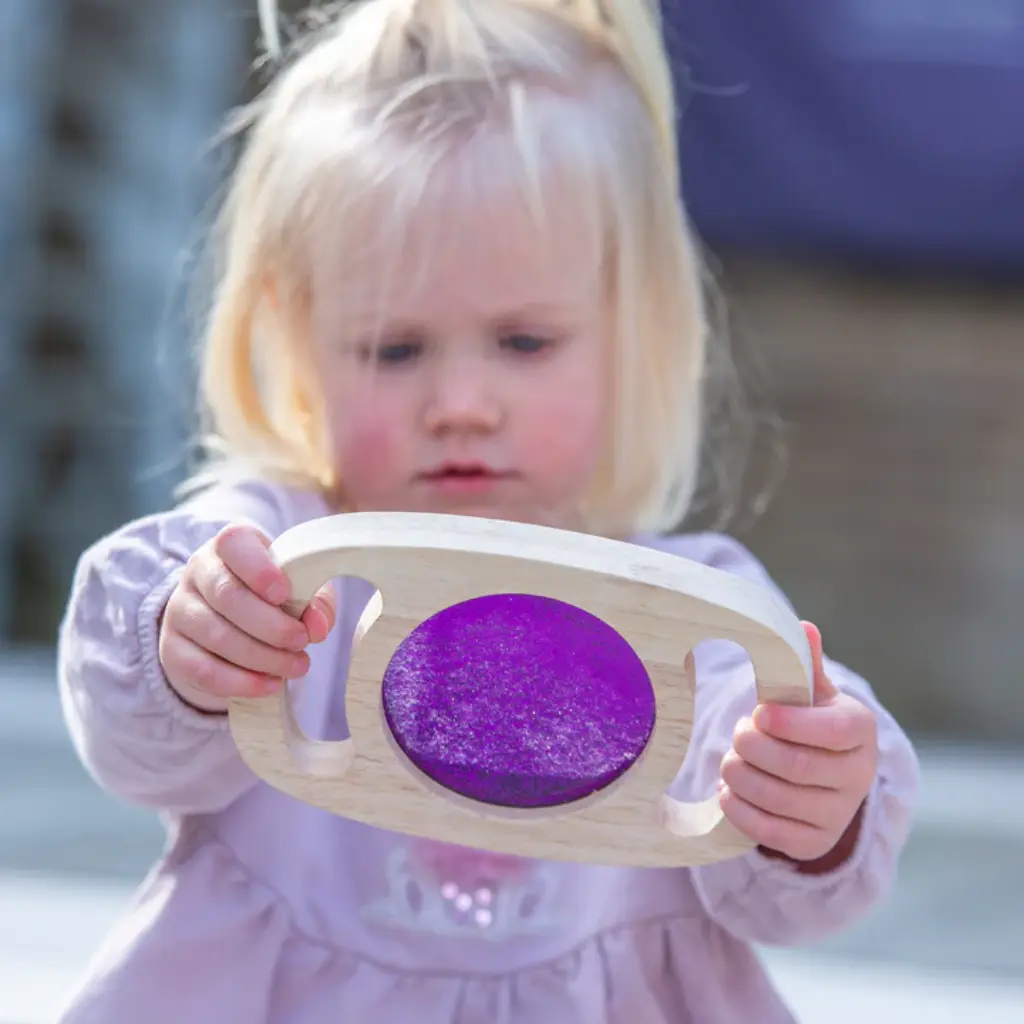 Tickit Panel de purpurina púrpura.