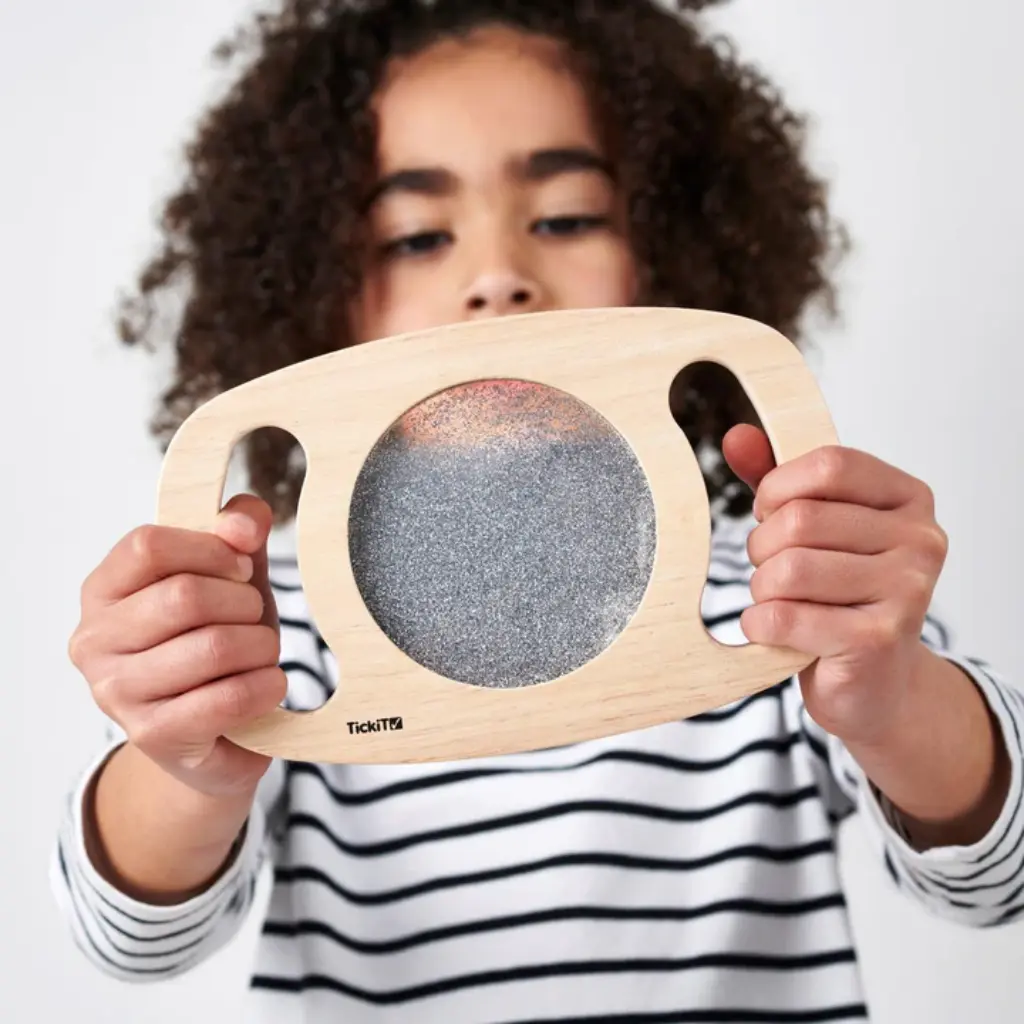 Tickit Panel de purpurina plateada