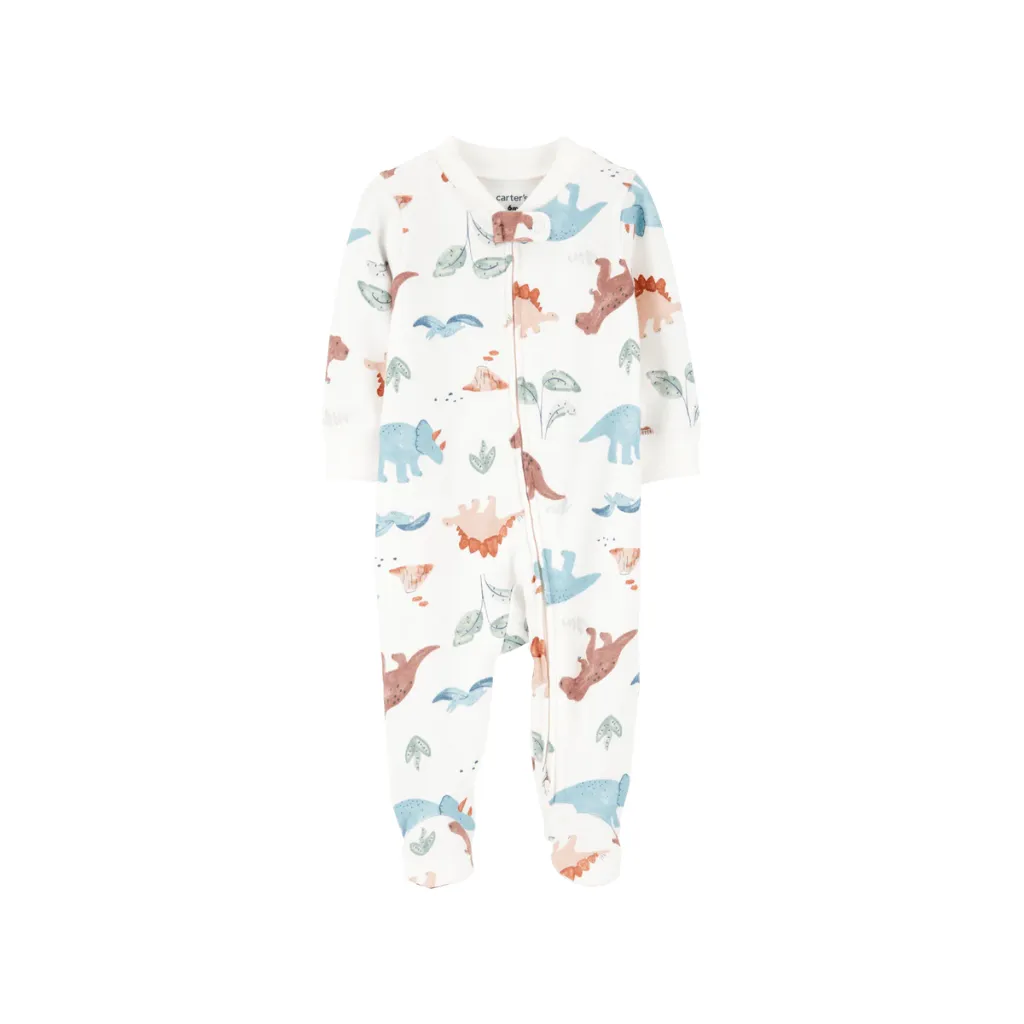 [1S947910-0-3M] Pijama entero algodón diseño dinos natura (3m)