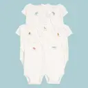 Pack siete bodis algodón manga corta diseño animales