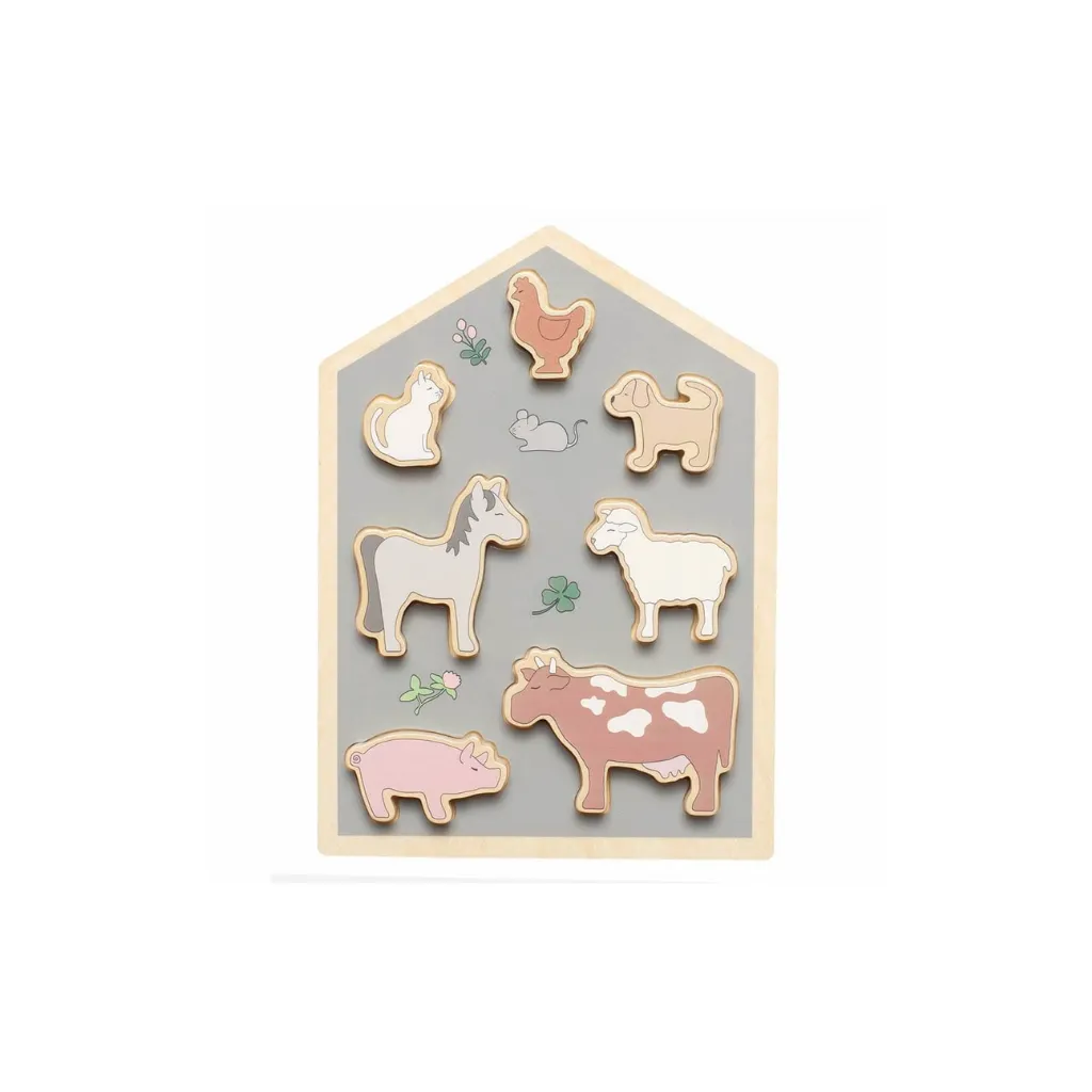 [TJ-T279] Puzzle encajable Animales Granja