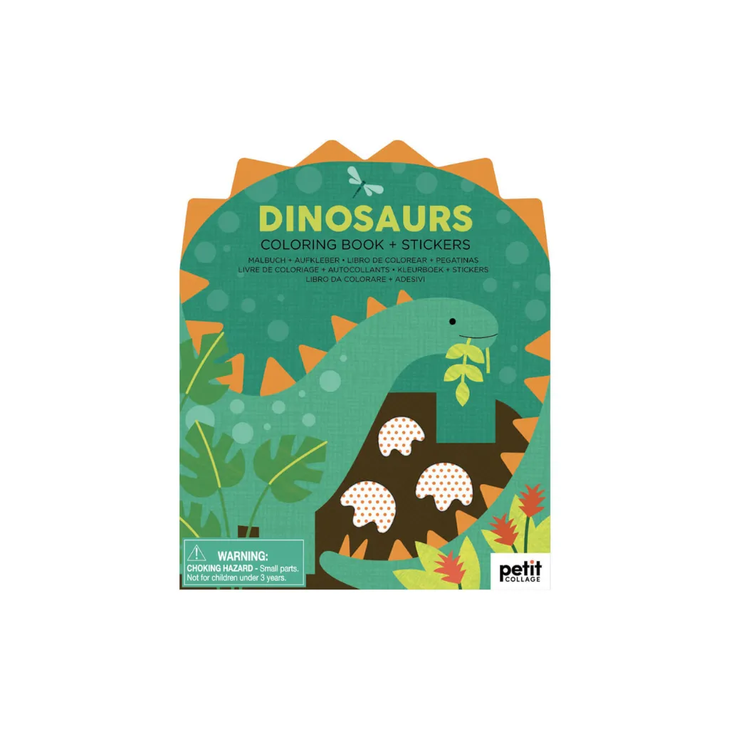 Libro colorear + Adhesivos - Dinos