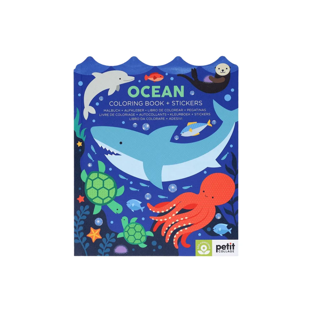 [TJ-PTC755] Libro colorear + Adhesivos - Océano