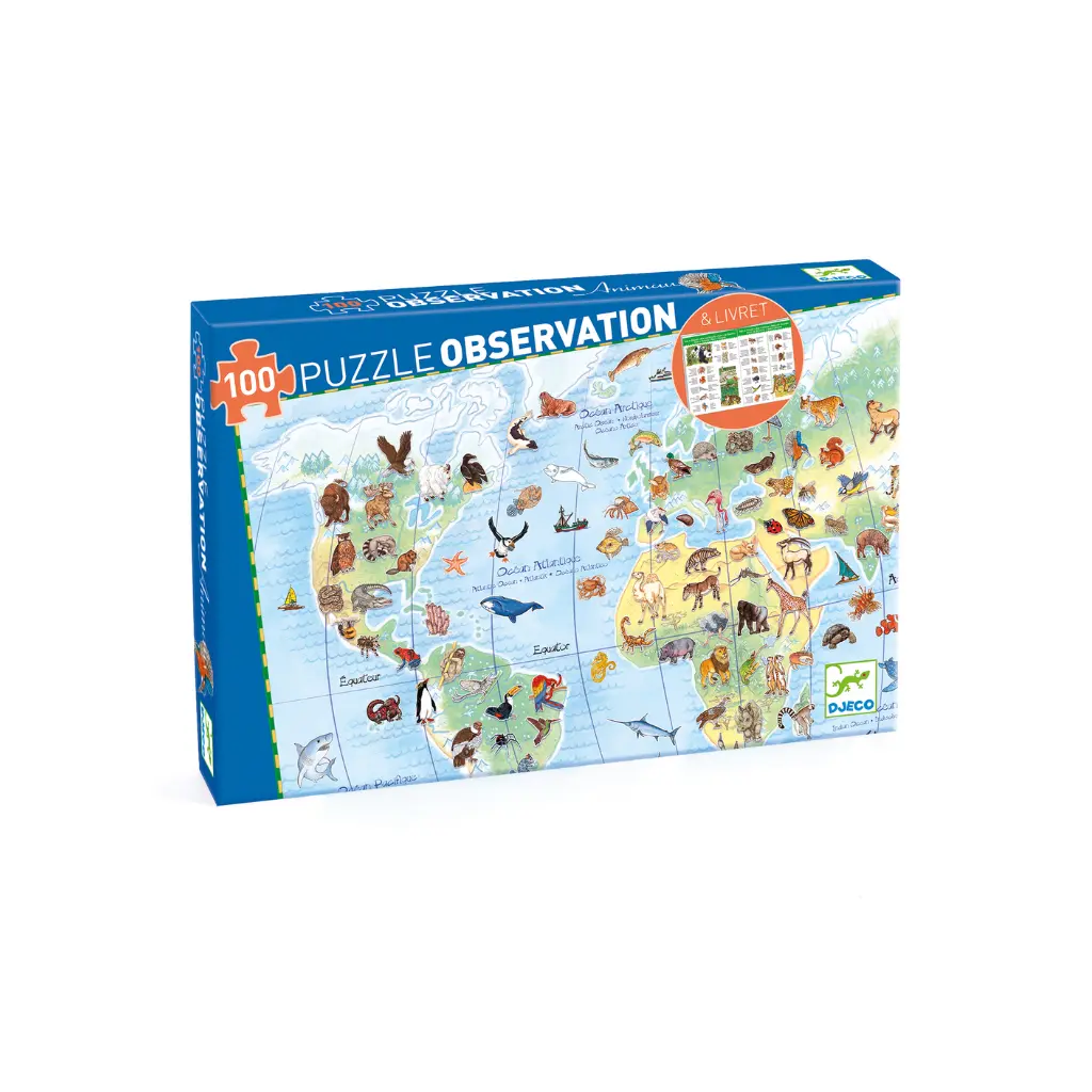 [37420] Puzzle Observación - Los Animales del mundo 100 pzas.