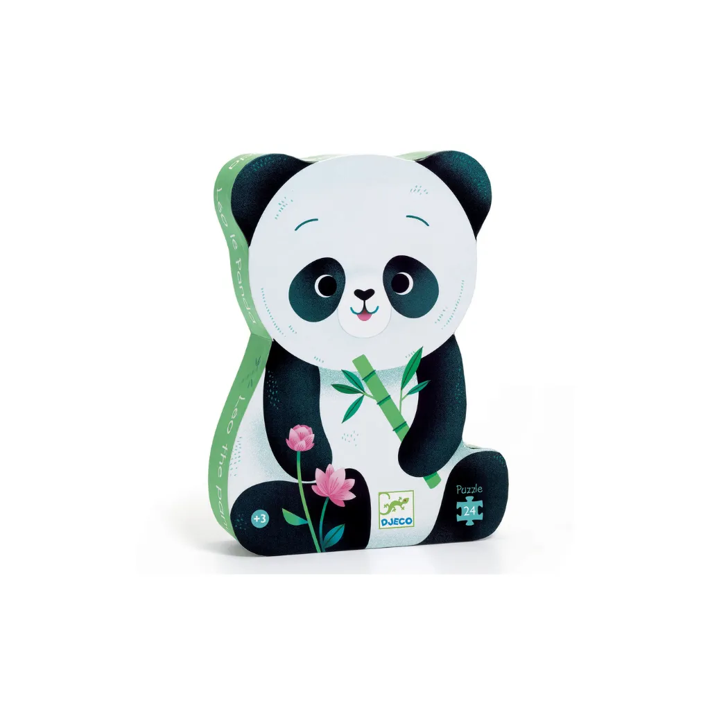Puzzle Silueta - Leo el panda 24 pzas.