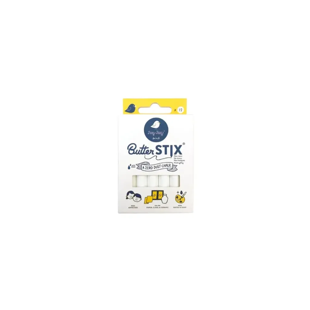 [221011] ButterStix® 12 Tizas Blancas Cremosas