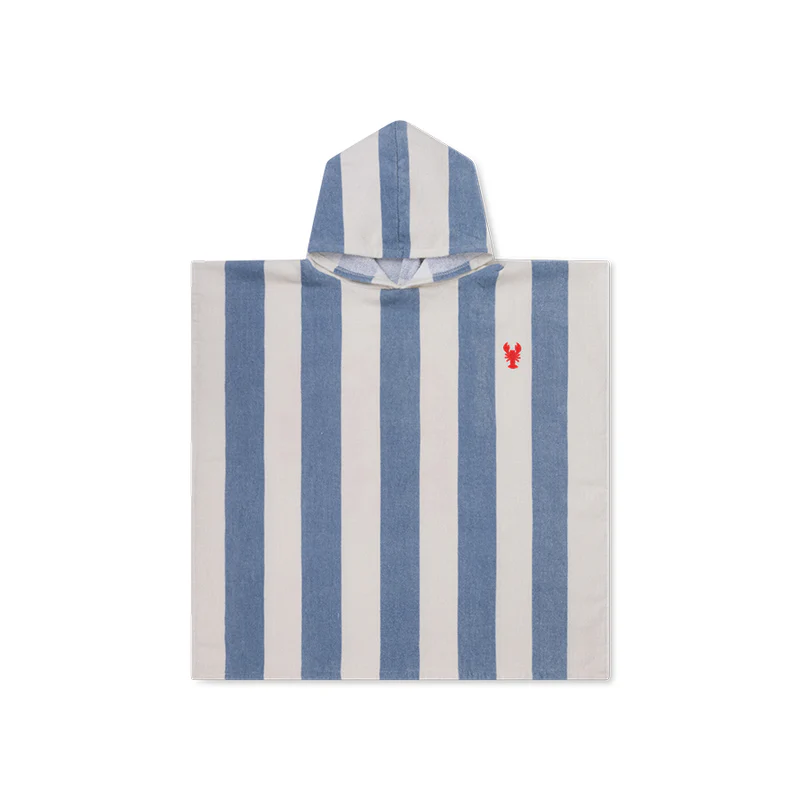 [9042320] Poncho rallas azul y blanco Catch Of The Day