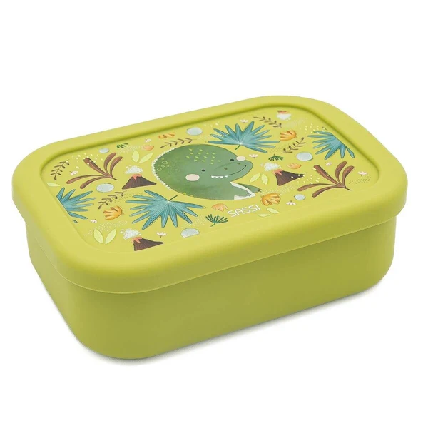 Caja almuerzo de silicona Dinosaurio