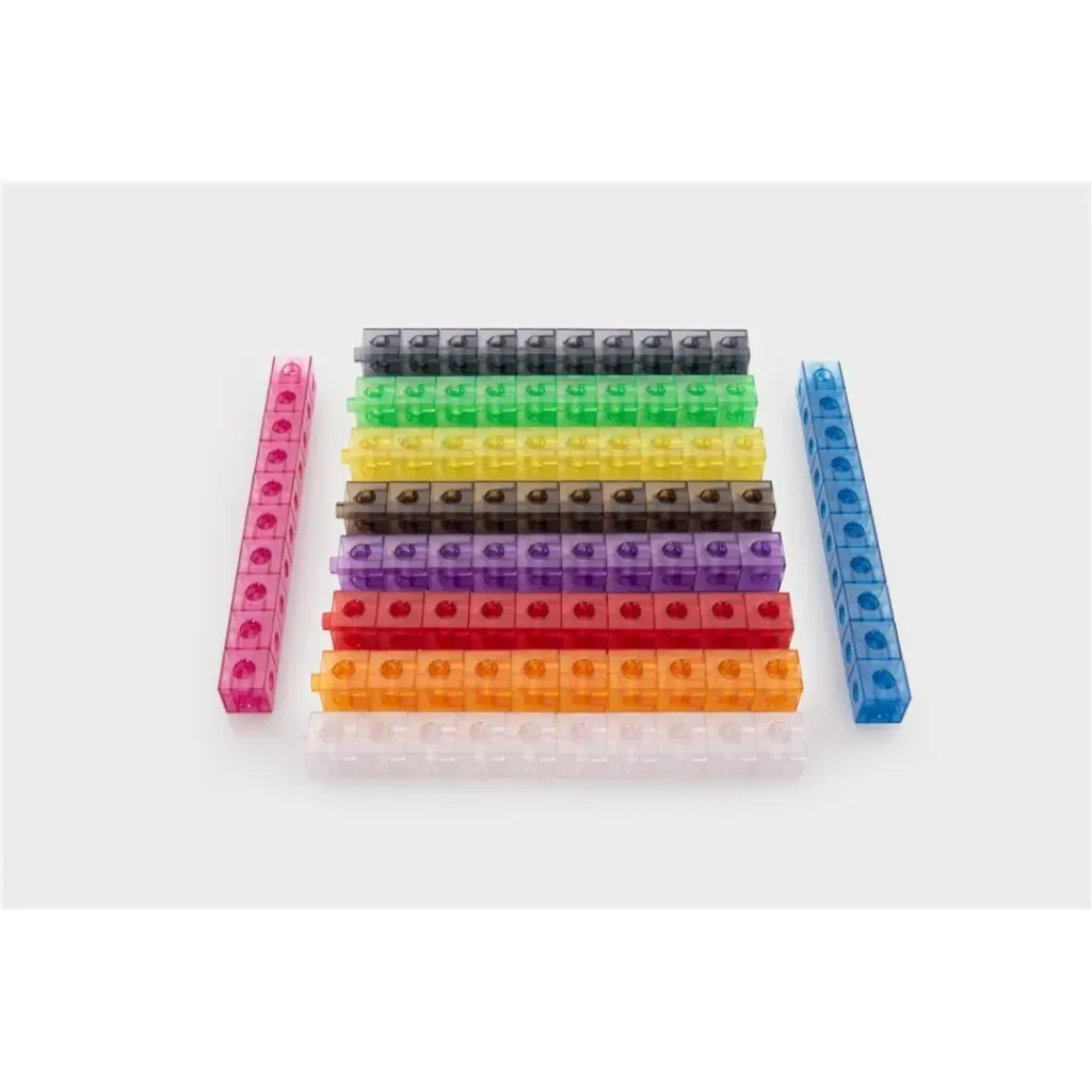 Tickit Cubos translúcidos encajables - pack de 100 piezas