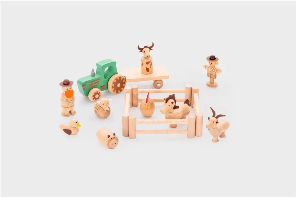 [63074081] Tickit Set de granja de madera Tickit FSC 100%