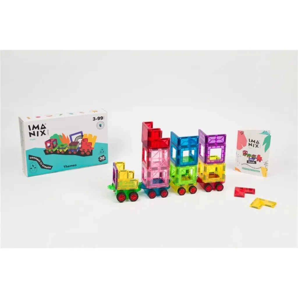 [350038] Imanix Train con vagones 38 pzas.