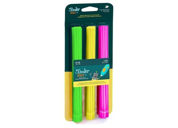 [6202434] 3Doodler Start+ Recambios 75 filamentos verde-amarillo-rosa