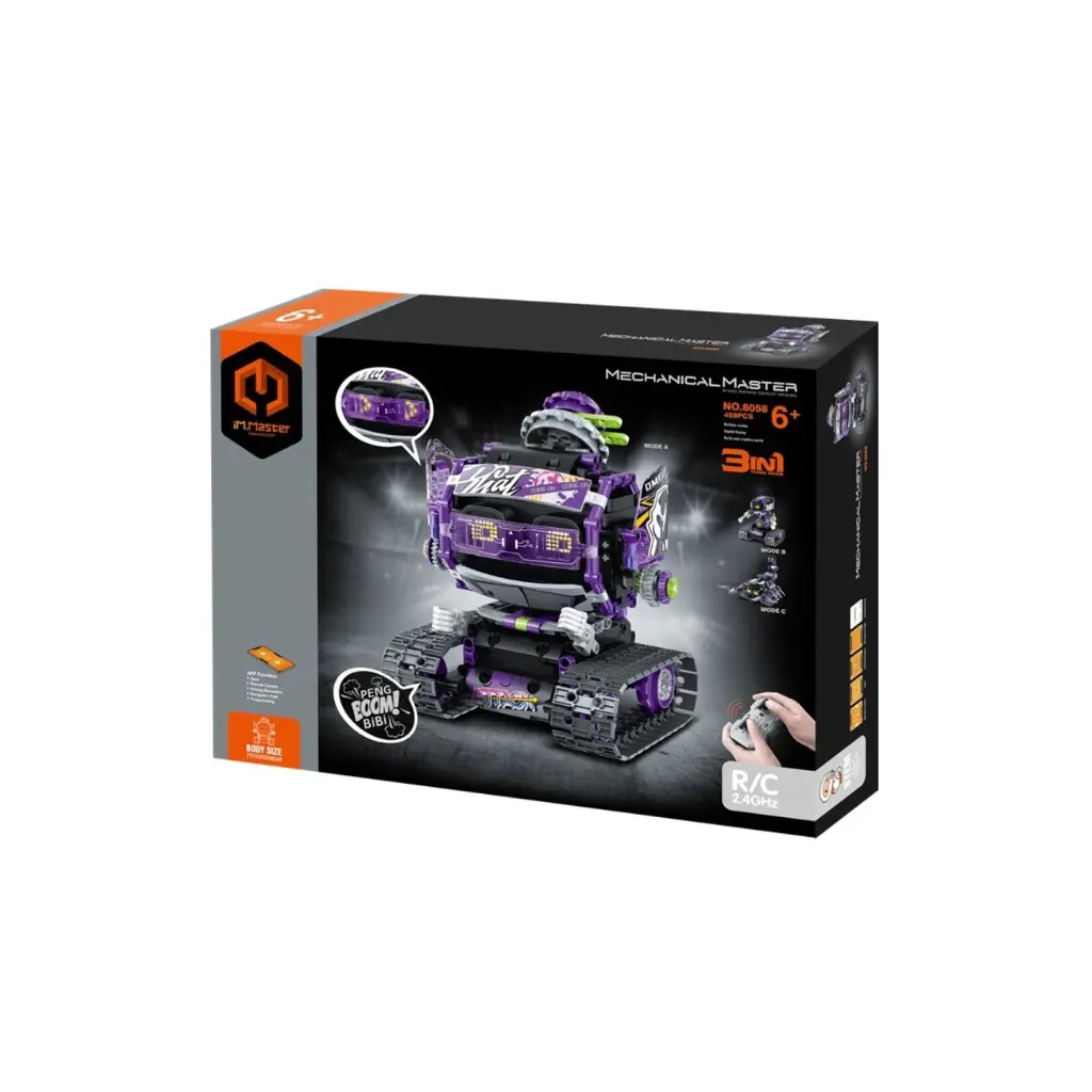 [608058] iMMaster Robot Lila con Radio Control 3 en 1 - 458 pzas.